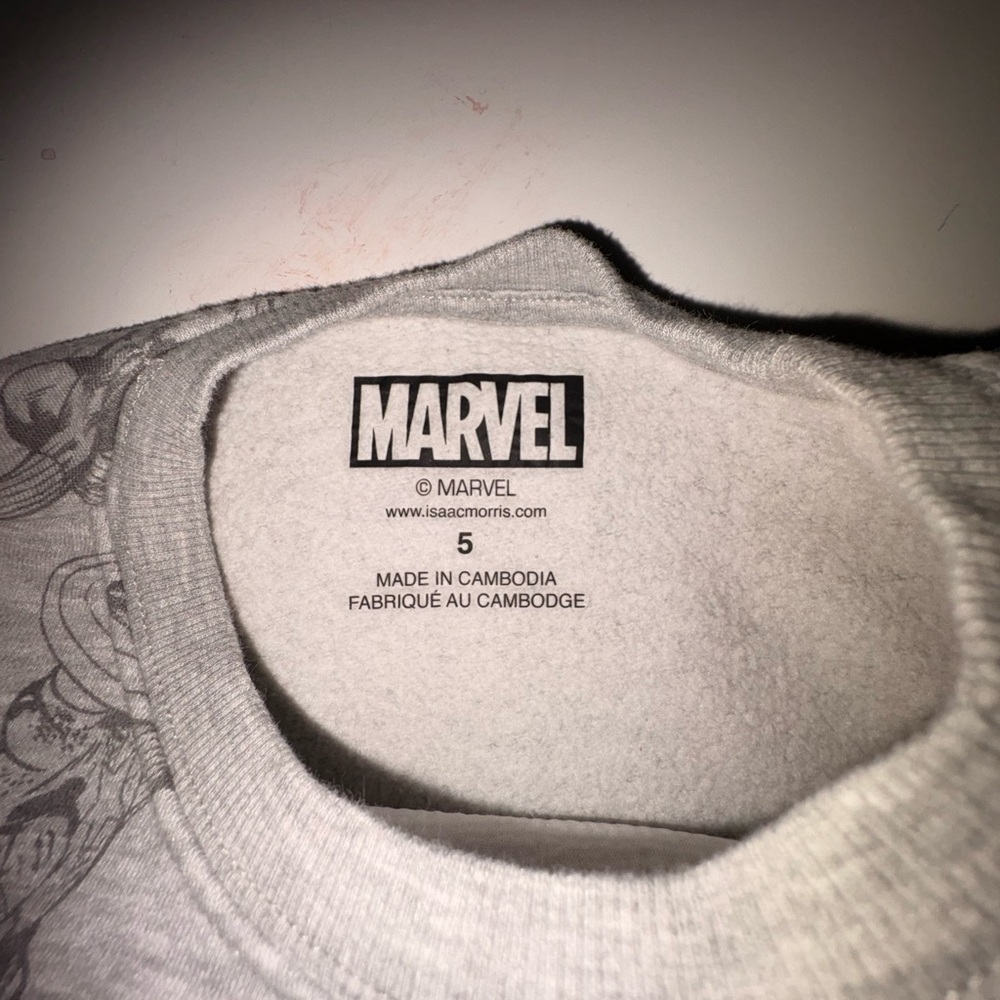 Marvel Spider-Man Gray Kids Crewneck Sweatshirt - Picture 3 of 5